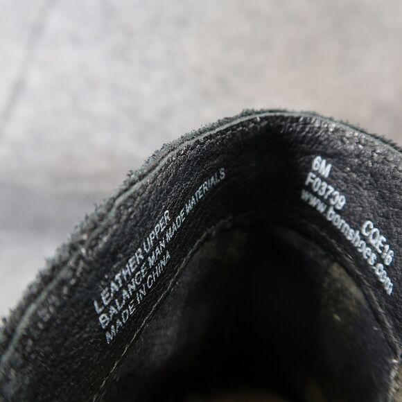 Born Shoes Womens 6 Booties Morocco Leather Distressed Buckle Strap Black Zip - Picture 7 of 16